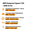 ИБП для котла Энергия Гарант 750 + Аккумулятор 55 Ач 12 В (450Вт - 67мин) - ИБП и АКБ - ИБП для котлов - Магазин электрооборудования для дома ТурбоВольт